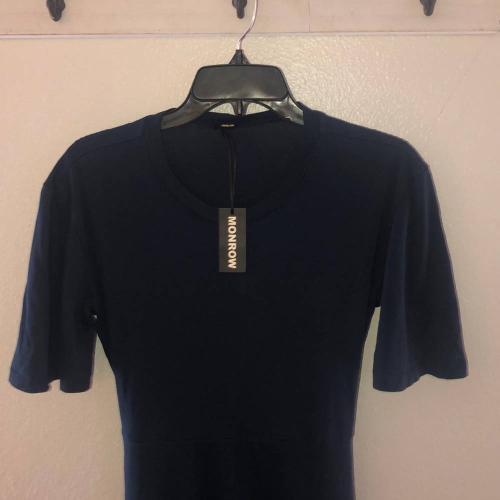 Monrow open back navy blue dress - Picture 5 of 8
